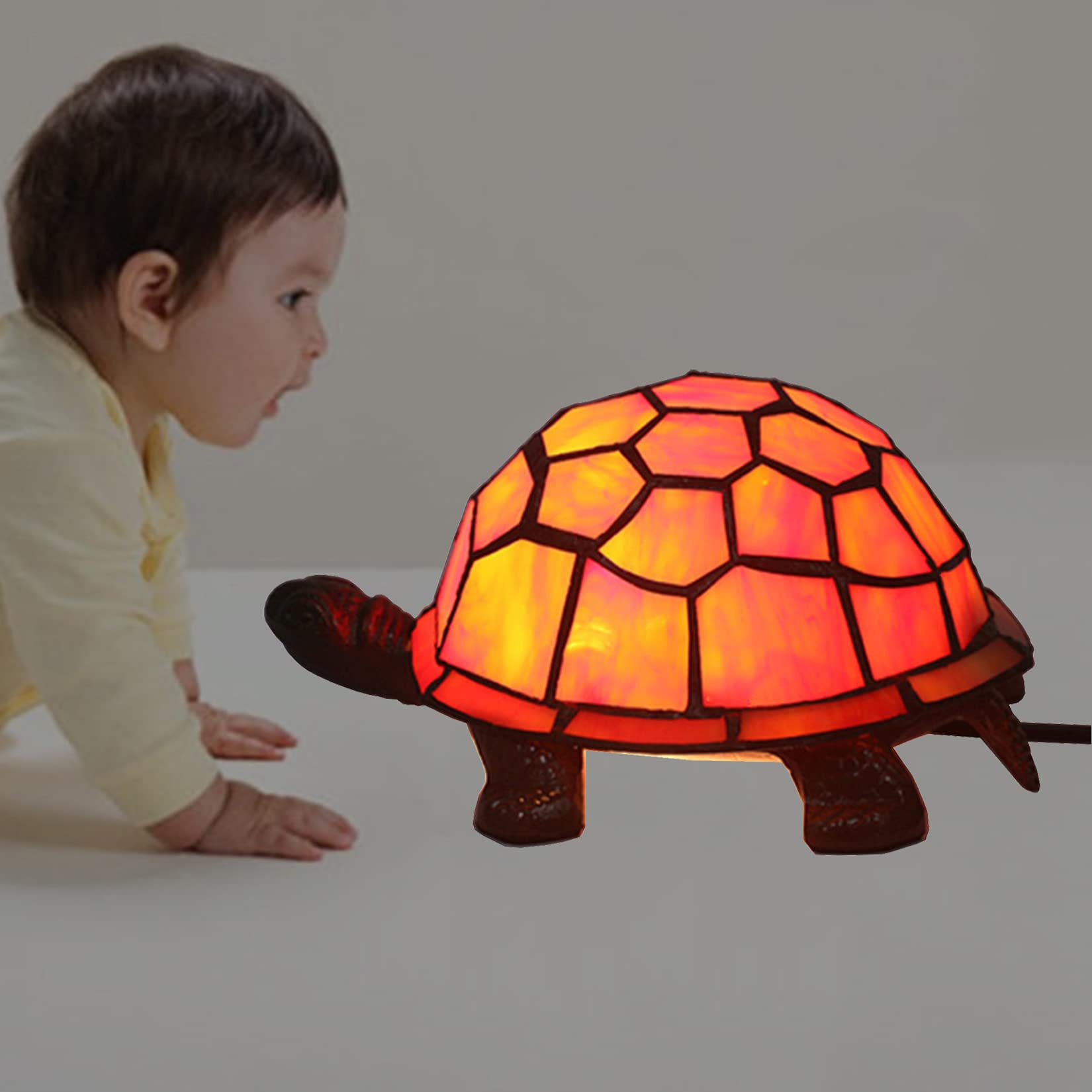 Amazon.com: Tiffany Style Turtle Table Lamp,Stained Glass Accent